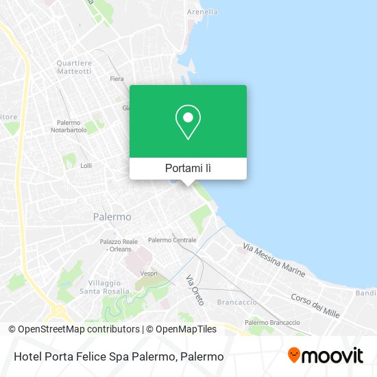 Mappa Hotel Porta Felice Spa Palermo