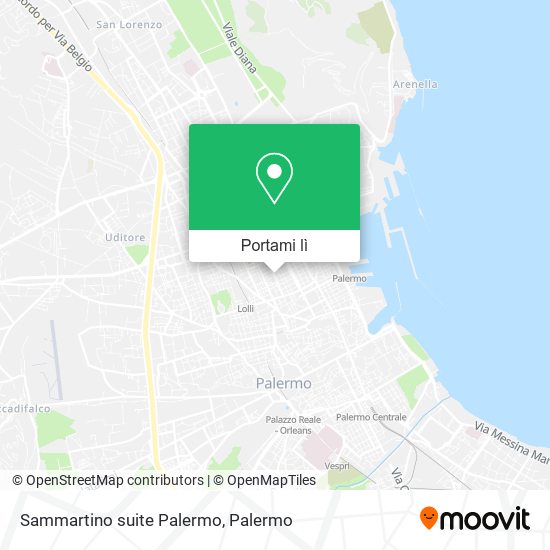 Mappa Sammartino suite Palermo