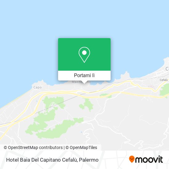Mappa Hotel Baia Del Capitano Cefalù