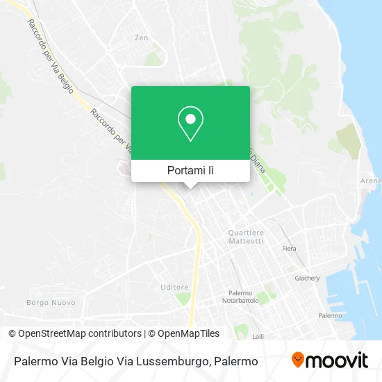 Mappa Palermo Via Belgio Via Lussemburgo