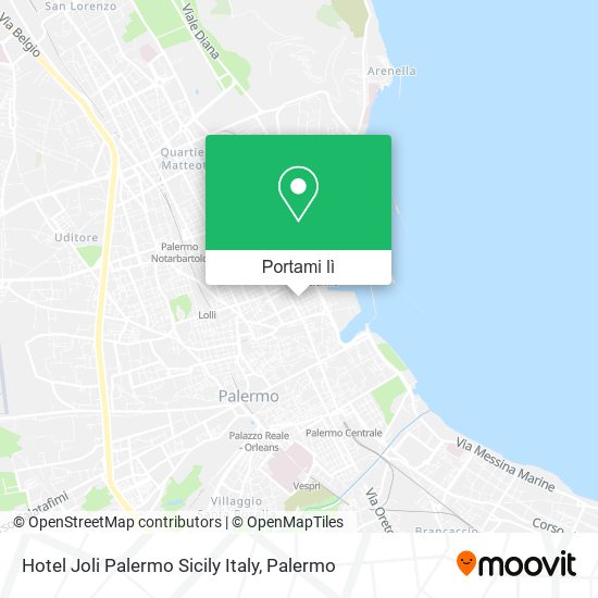 Mappa Hotel Joli Palermo Sicily Italy