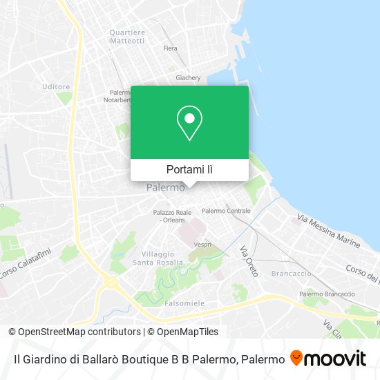 Mappa Il Giardino di Ballarò Boutique B B Palermo