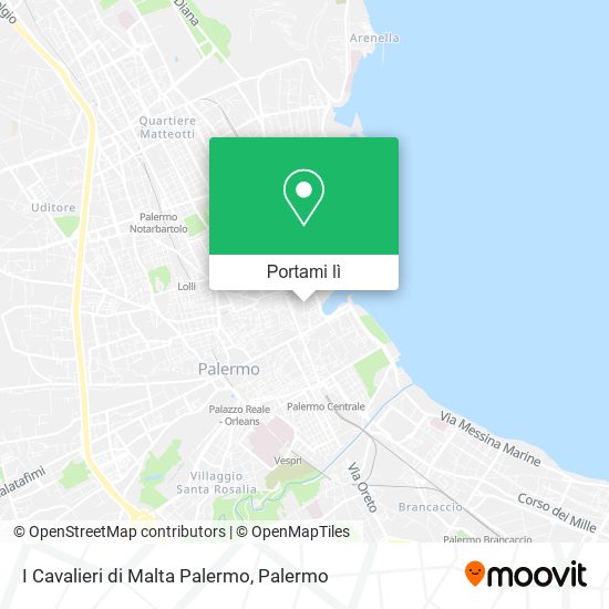 Mappa I Cavalieri di Malta Palermo