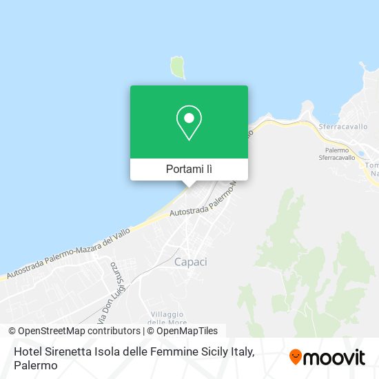 Mappa Hotel Sirenetta Isola delle Femmine Sicily Italy