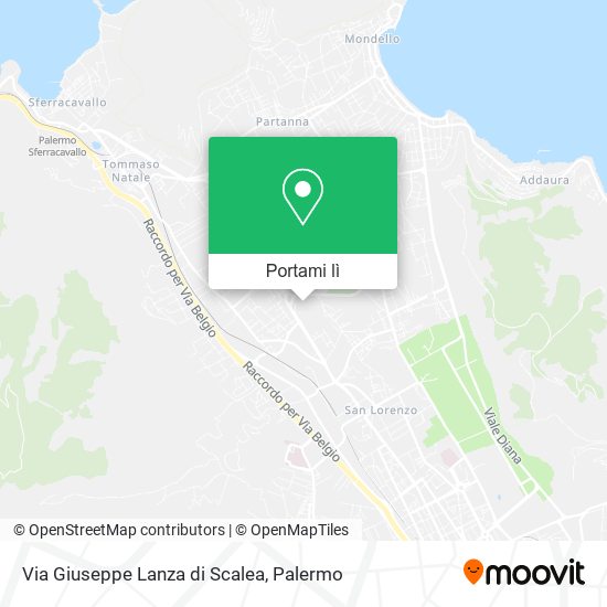 Mappa Via Giuseppe Lanza di Scalea