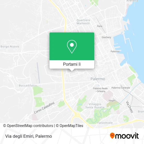 Mappa Via degli Emiri