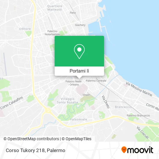 Mappa Corso Tukory 218