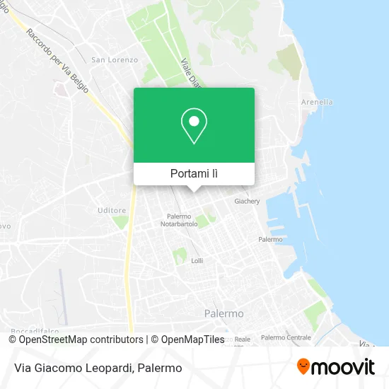 Mappa Via Giacomo Leopardi