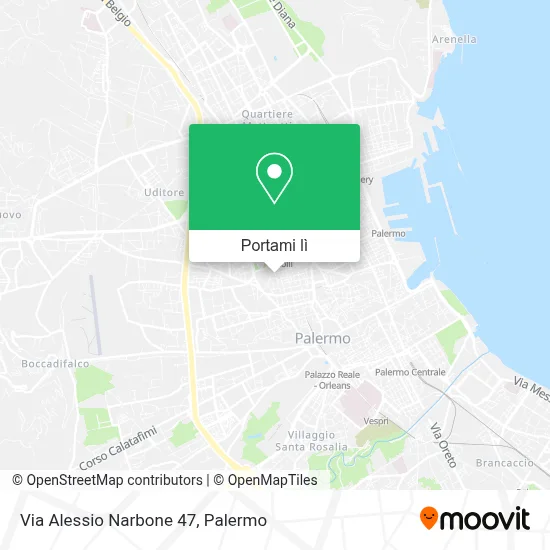 Mappa Via Alessio Narbone 47