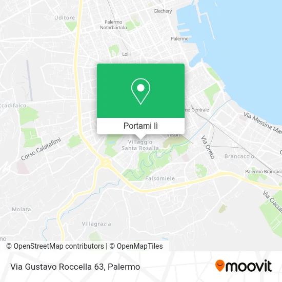 Mappa Via Gustavo Roccella 63