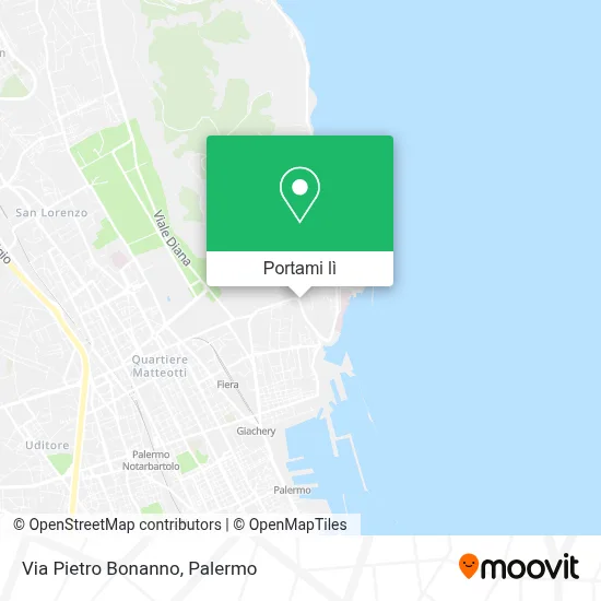 Mappa Via Pietro Bonanno