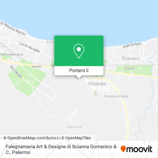 Mappa Falegnameria Art & Designe di Scianna Domenico & C.