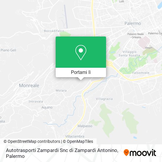 Mappa Autotrasporti Zampardi Snc di Zampardi Antonino