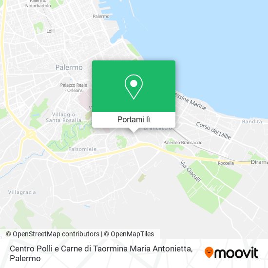 Mappa Centro Polli e Carne di Taormina Maria Antonietta