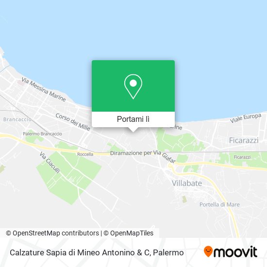 Mappa Calzature Sapia di Mineo Antonino & C