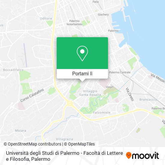 Mappa Università degli Studi di Palermo - Facoltà di Lettere e Filosofia