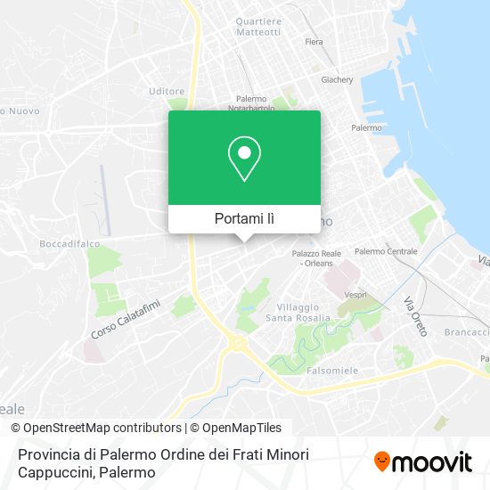 Mappa Provincia di Palermo Ordine dei Frati Minori Cappuccini