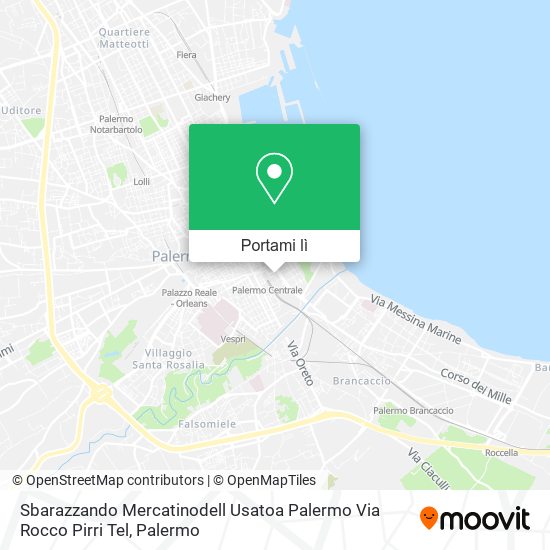 Mappa Sbarazzando Mercatinodell Usatoa Palermo Via Rocco Pirri Tel