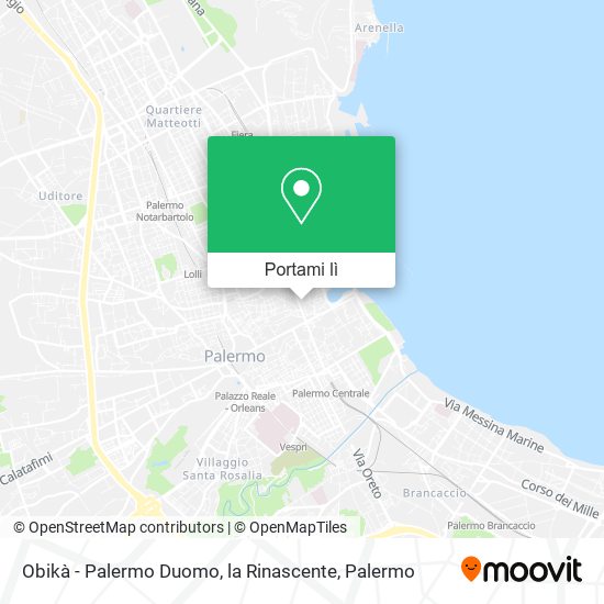 Mappa Obikà - Palermo Duomo, la Rinascente