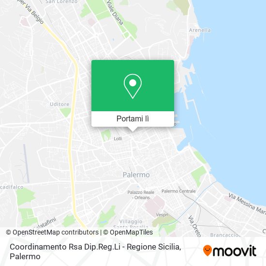 Mappa Coordinamento Rsa Dip.Reg.Li - Regione Sicilia