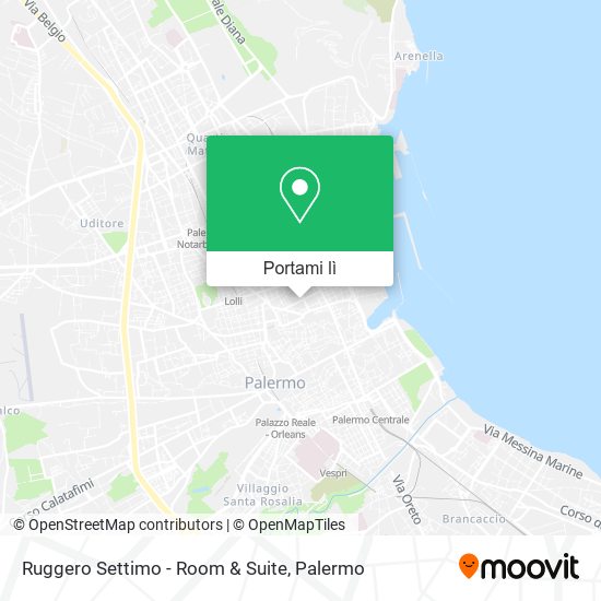 Mappa Ruggero Settimo - Room & Suite