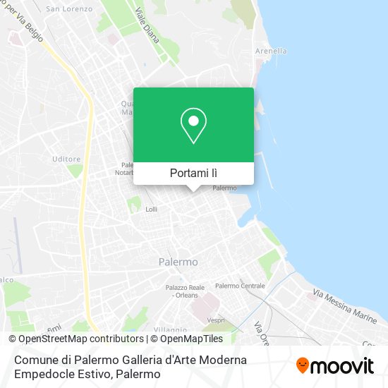 Mappa Comune di Palermo Galleria d'Arte Moderna Empedocle Estivo