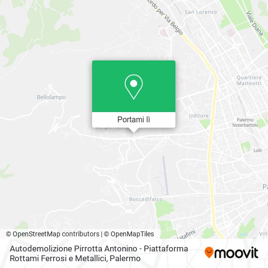 Mappa Autodemolizione Pirrotta Antonino - Piattaforma Rottami Ferrosi e Metallici
