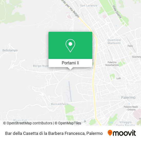 Mappa Bar della Casetta di la Barbera Francesca