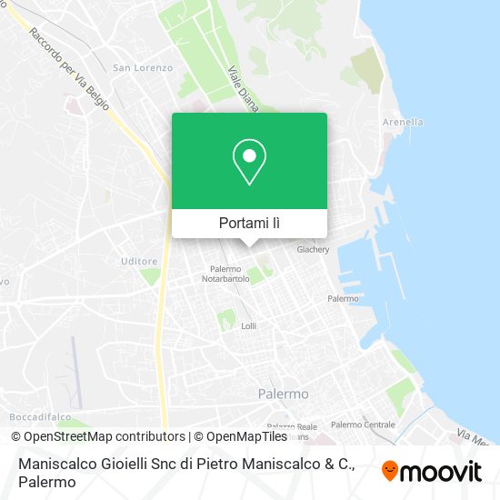 Mappa Maniscalco Gioielli Snc di Pietro Maniscalco & C.