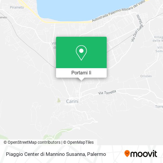 Mappa Piaggio Center di Mannino Susanna