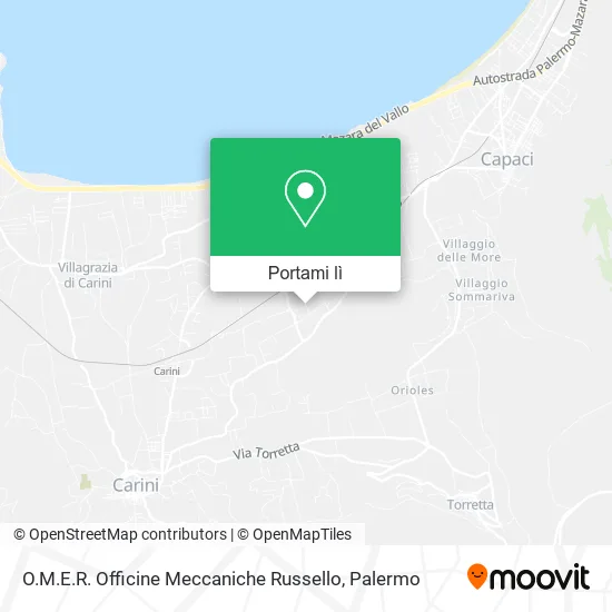 Mappa O.M.E.R. Officine Meccaniche Russello