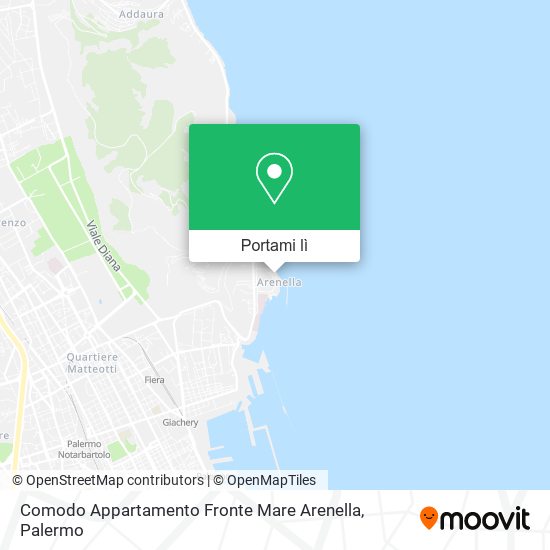 Mappa Comodo Appartamento Fronte Mare Arenella