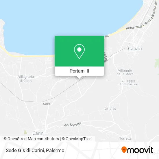 Mappa Sede Gls di Carini