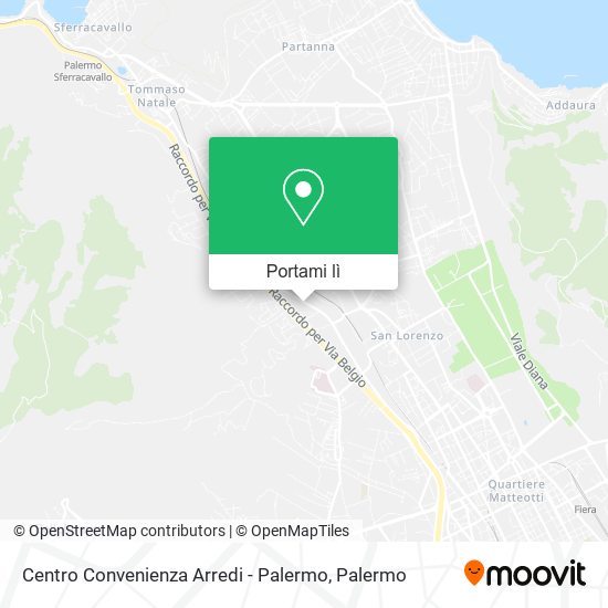 Mappa Centro Convenienza Arredi - Palermo