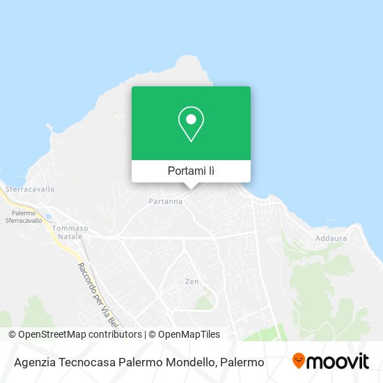 Mappa Agenzia Tecnocasa Palermo Mondello