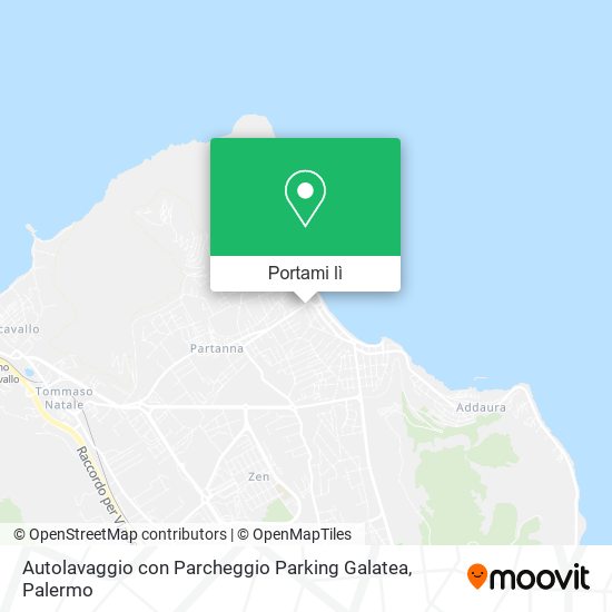 Mappa Autolavaggio con Parcheggio Parking Galatea