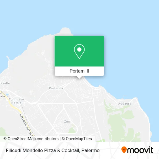 Mappa Filicudi Mondello Pizza & Cocktail