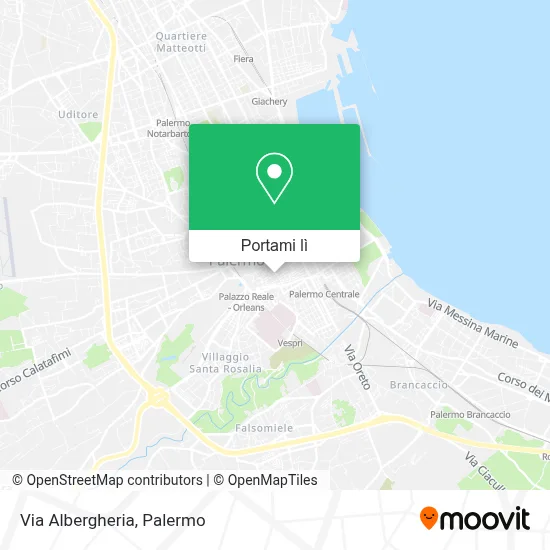 Mappa Via Albergheria