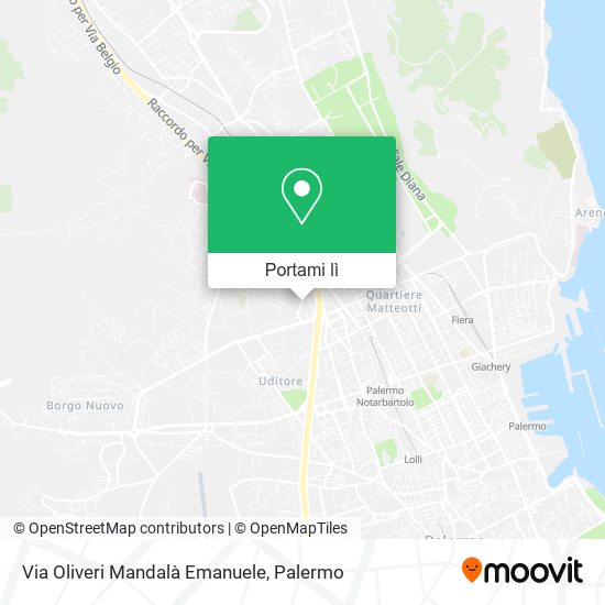Mappa Via Oliveri Mandalà Emanuele