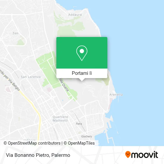 Mappa Via Bonanno Pietro
