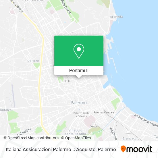 Mappa Italiana Assicurazioni Palermo D'Acquisto