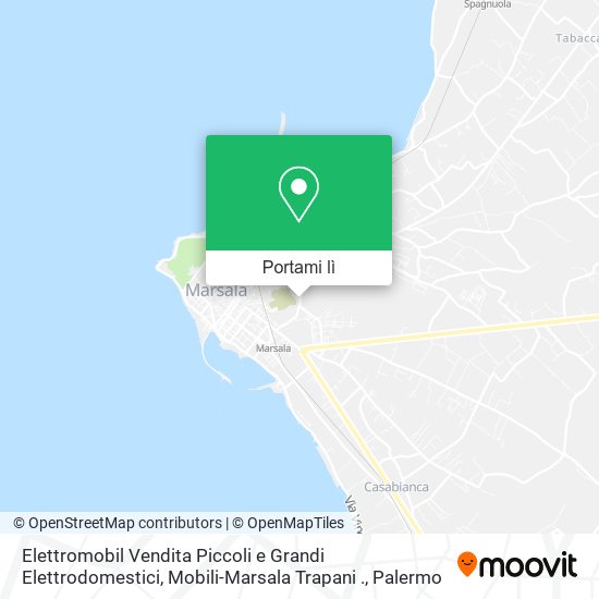 Mappa Elettromobil Vendita Piccoli e Grandi Elettrodomestici, Mobili-Marsala Trapani .