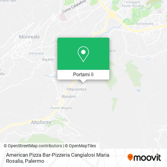 Mappa American Pizza Bar-Pizzeria Cangialosi Maria Rosalia