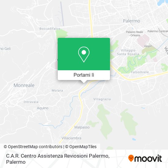 Mappa C.A.R. Centro Assistenza Reviosioni Palermo