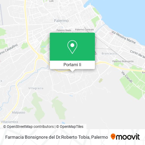 Mappa Farmacia Bonsignore del Dr.Roberto Tobia