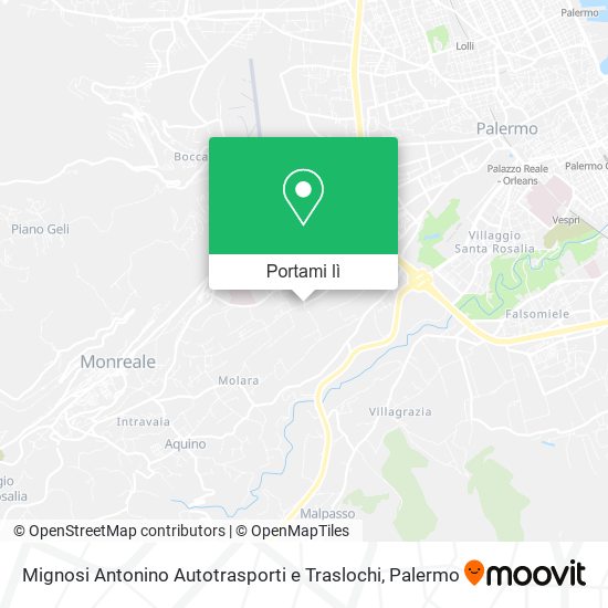 Mappa Mignosi Antonino Autotrasporti e Traslochi