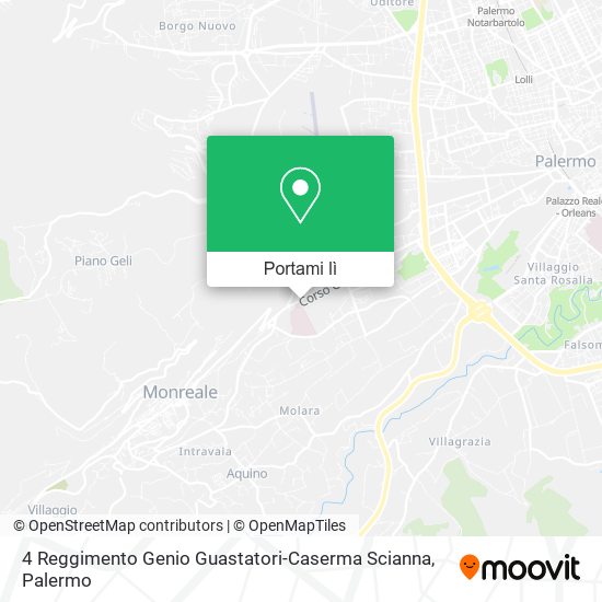 Mappa 4 Reggimento Genio Guastatori-Caserma Scianna