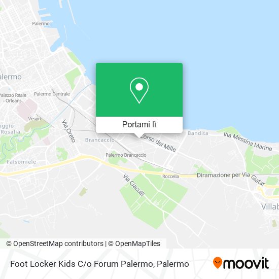 Mappa Foot Locker Kids C / o Forum Palermo