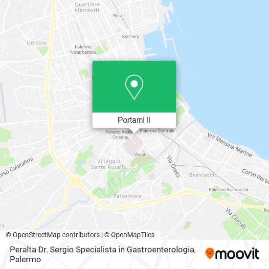 Mappa Peralta Dr. Sergio Specialista in Gastroenterologia