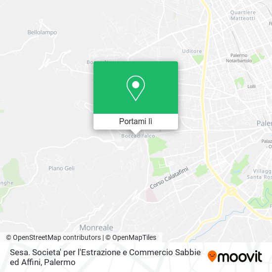 Mappa Sesa. Societa' per l'Estrazione e Commercio Sabbie ed Affini